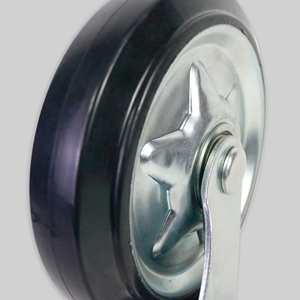 Ruedas de Goma Termoplástica de Primera Calidad de 3, 4 y 5 Pulgadas, Soporte Galvanizado, Rodamientos de Bolas Dobles, Protectores de Rosca, Silenciosas, Duraderas y Resistentes al Desgaste - Product Image 4