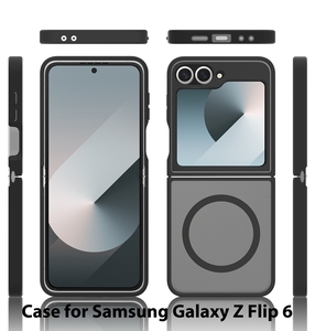 Custodia per telefono cellulare traslucido di lusso con anello magnetico per Samsung <span class=keywords><strong>Galaxy</strong></span> Z Flip <span class=keywords><strong>6</strong></span> custodia Custom Cover del telefono - Product Image 2