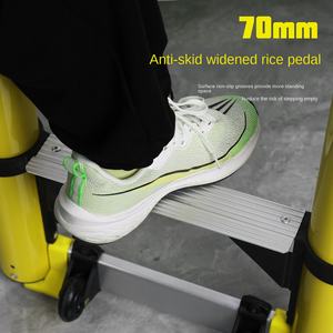 Moderne Teleskopleiter aus Aluminiumlegierung mit verbreiterten Stufen, Haken und verdicktem Klappmechanismus – Multifunktionaler Haushaltslift für den Ingenieurbedarf - Product Image 2