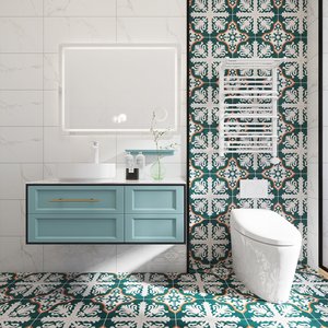 GUCI 200*200 세라믹 욕실 벽 바닥 타일 낮은 흡수 모로코 만다라 도자기 장식 무딘 CLASSIC 유약 타일 - Product Image 1