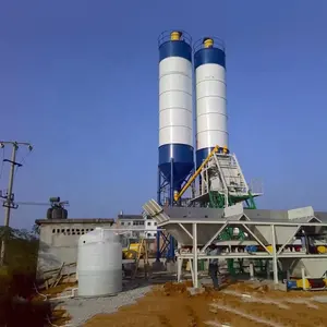 ISO Certified Small 10m3/h 15m3/h 25m3/h Stationary Concrete Mixing Plant HZS25