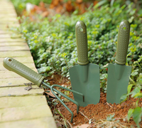 Kit d'outils de jardinage robustes avec poignée antidérapante, pelle de jardin, râteau, truelle de transplantation, mini-outils de jardin pour l'entretien des pelouses et des fleurs