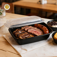 OOLIMA PP Plastic Food Container with Lid, Reusable BPA-Free Storage Box for Kitchen Takeaway