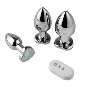 APP Télécommande <span class=keywords><strong>Bluetooth</strong></span> Butt <span class=keywords><strong>Plug</strong></span> Vibrateur <span class=keywords><strong>Anal</strong></span> en Métal Masseur de Prostate Masturbateur Féminin Pour Jouets Sexuels Adultes - Product Image 1