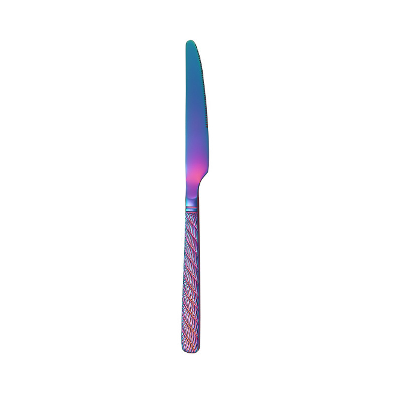 couteau de table irisé