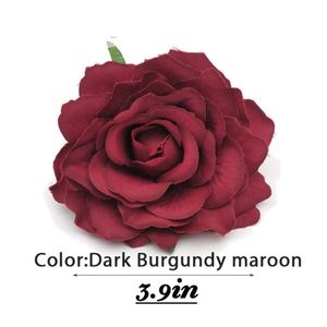Têtes de fleurs artificielles en velours rouge faites à la main pour mariage, fête des mères, baby shower, décoration de gâteaux - Product Image 2