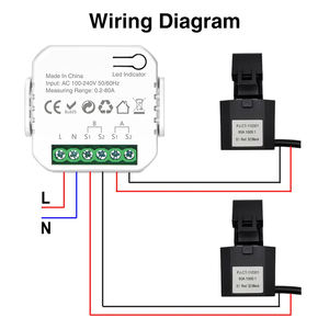 Medidor Inteligente WiFi de Doble Canal LEDEAST PW01 Smart Life, Monitoreo de Generación de Energía Solar de <span class=keywords><strong>1</strong></span> y 2 Canales, Mini Medidor Eléctrico WiFi - Product Image 4