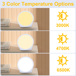 <span class=keywords><strong>Lampe</strong></span> de <span class=keywords><strong>luminothérapie</strong></span> à gradation progressive, lumière LED blanche réglable, <span class=keywords><strong>lampe</strong></span> de bureau pour troubles affectifs saisoniers (TAS), lumière solaire vive portable - Product Image 4