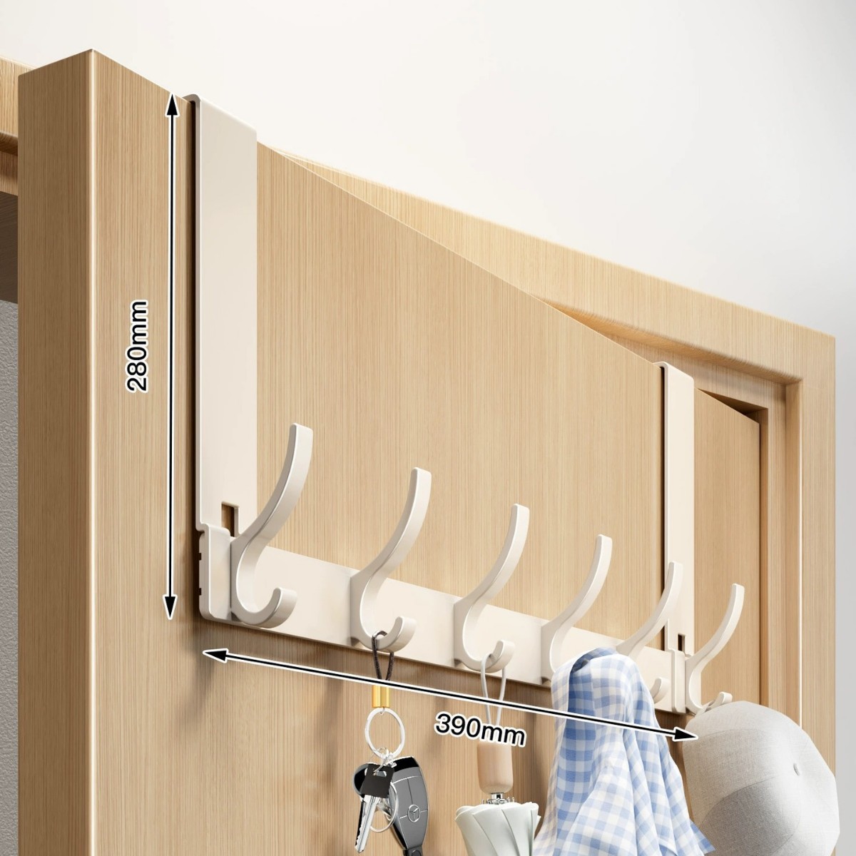 Bianco 28cm 6 ganci