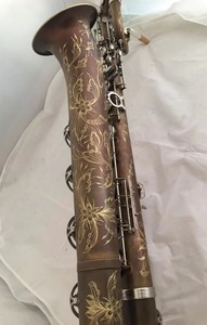 Sassofono Baritono Vintage Non Laccato per Uso Professionale, Stile Eastern Music Coffee - Product Image 6