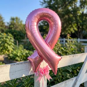 Ballons en feuille d'aluminium rose de 42 pouces pour la sensibilisation au <span class=keywords><strong>cancer</strong></span> du <span class=keywords><strong>sein</strong></span>, décoration de fête pour la Moisson de la Conscience du <span class=keywords><strong>Cancer</strong></span> du <span class=keywords><strong>Sein</strong></span> - Product Image 6