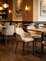Nouvelle chaise de salle à manger en bois massif avec dossier, design haut de gamme, chaise de restaurant, luxe léger, moderne, simple, rétro