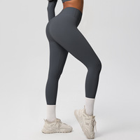 Usine personnalisée Double face aiguisé serré respirant couleur Pure formation Yoga Leggings sport course Fitness pantalon