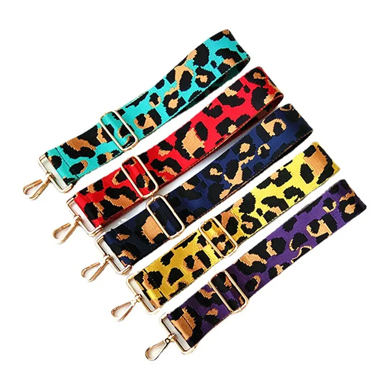 Wholesale Purse belt Replacement Crossbody Wide Shoulder Strap 5cm Adjustable Straps Handbag Leopard Strap Replacement Belts