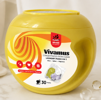 Lessive liquide 3-en-1 Megawash en dosettes, parfum fruité, écologique, pour vêtements jetables