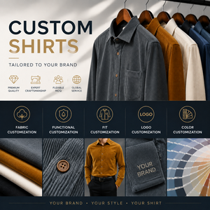 <span class=keywords><strong>Camicia</strong></span> in <span class=keywords><strong>Velluto</strong></span> <span class=keywords><strong>a</strong></span> <span class=keywords><strong>Coste</strong></span> da <span class=keywords><strong>Uomo</strong></span> di Lusso 350gsm, Elegante e Sofisticata, Testurizzata, con Bottoni, per Autunno Inverno, Abbigliamento Maschile Pesante - Product Image 2