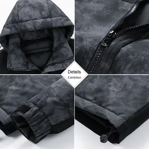 CLARKE QUEEN personnalisable hiver nouveau hommes Style coréen décontracté à capuche épaissi chaud canard doudoune manteau polyvalent - Product Image 3