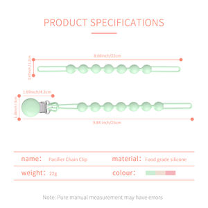 <span class=keywords><strong>Livraison</strong></span> <span class=keywords><strong>rapide</strong></span> Silicone de qualité alimentaire matériel sucette Anti-chute chaîne Clip bébé dentition jouet sans BPA - Product Image 5