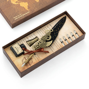 Set Penna Calligrafica con Piuma Xinyiart e Inchiostro, Penna Antica Ricaricabile per Scrittura, Disegno e Firme - Product Image 6
