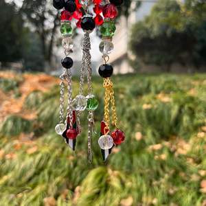 عقد تسبيح إسلامي من خرز كريستال زجاجي بصميم علم فلسطين مكون من 33 خرزة بأحجام 8 مم و10 مم للبيع بالجملة - Product Image 3