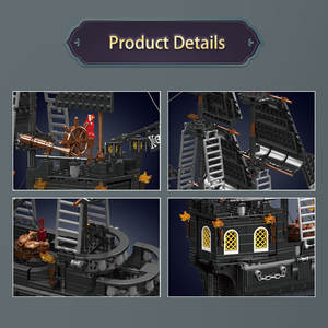 मोल्ड किंग 10195 काले मोती, बच्चों को उपहार स्ट्रीट व्यू सेट कुटीर बिल्डिंग ब्लॉक - Product Image 5