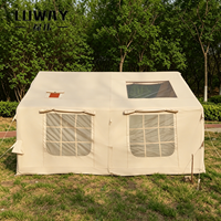 Grande tente de camping familiale gonflable de luxe portable quatre saisons 13,2 m² Tente gonflable portable OEM/ODM