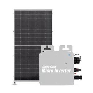 Free Sample On Grid Microinverter 350w Plug And Play Solar Panels 120V 230V WIFI Mobile APP mppt 350W solar panel micro inverter