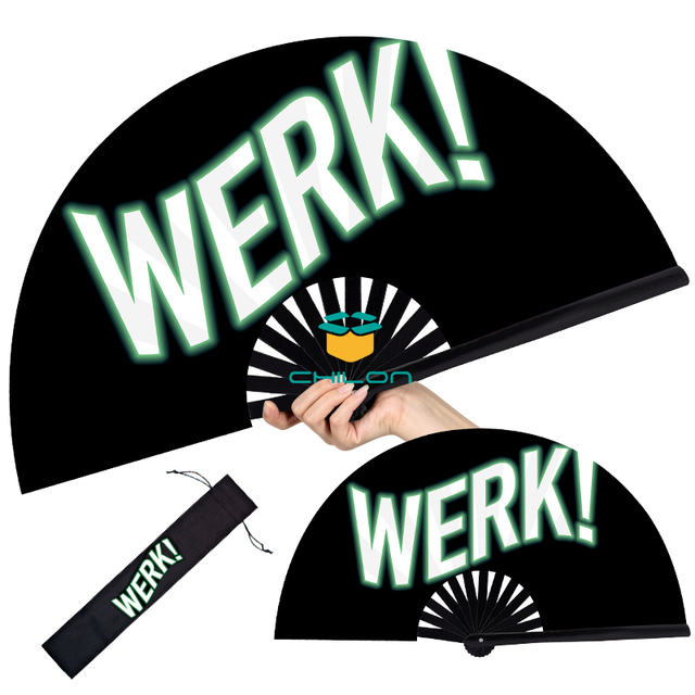 Personalized Bamboo Hand Fan Custom Print 33cm Kung Fu Fan Loud Clack Folding Fan Eco-Friendly
