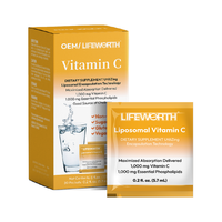 LIFEWORTH Liquide de vitamine C liposomale à base de plantes 1000mg Support immunitaire facile à absorber