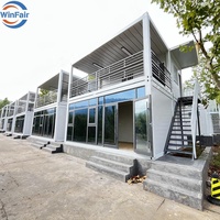 Maison préfabriquée en conteneur à deux étages WinFair Chine, maison de luxe en kit, maisons amovibles pour camp de travail, dortoir