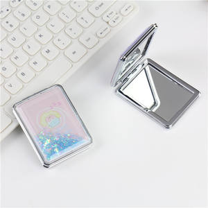 2025 Nouveau Fabricant Remise En Gros Miroir Cosmétique De Poche Bleu Miroir De Poche Logo Personnalisé Miroirs De Maquillage - Product Image 1