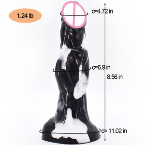 Оптовая продажа, разноцветный силиконовый Фэнтезийный фаллоимитатор, 25 см - Product Image 6