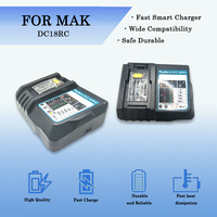 Cargador Rápido de Batería para Herramientas Eléctricas DC18RC 14.4-18V/3A/60W, Reemplazo con Múltiples Puertos para Taladro Eléctrico MAK, Herramientas para Cortar Césped
