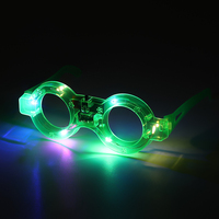 6 Lampu Kacamata LED Warna Dapat Disesuaikan Beragam Bingkai Plastik Aksesoris Pesta Perlengkapan Acara Hadiah Promosi