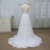Robe de mariée moderne de luxe 2022, dos nu, corsage avec tulle doux, belle dentelle et décorations d'appliques