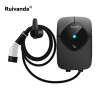 RUIVANDA Nouvelle Arrivée Type 2/GBT/Type 1 7kW 220V 240V Borne de Recharge Murale pour Véhicules Électriques 32A 50/60Hz Station de Recharge Murale pour Usage Domestique