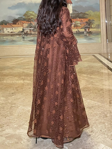 <span class=keywords><strong>Robe</strong></span> Abaya Élégante 2026 Sharut à Manches Évasées en Dentelle pour Femme, Idéale pour Banquets, Fêtes, Ramadan, Aïd, Dubaï, Turquie – Respirante - Product Image 4