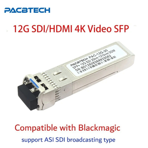 Module <span class=keywords><strong>optique</strong></span> émetteur-récepteur SFP 12G-SDI SD-SDI HD-SDI <span class=keywords><strong>4K</strong></span> vidéo <span class=keywords><strong>fibre</strong></span> monomode 10/20 km longueur d'onde 1310 nm Blackmagic Design BMD - Product Image 2