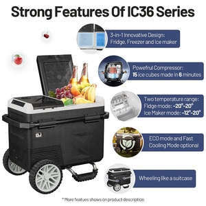<span class=keywords><strong>Alpicool</strong></span> IC36W 36L, réfrigérateur portable électrique 12V à refroidissement rapide, design 2 en 1, mini réfrigérateur de voiture avec machine à glaçons, OEM/ODM - Product Image 2
