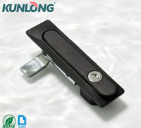 Serrure de placard à pignon interchangeable en alliage de zinc et nylon noir pour boîtier de distribution et de contrôle