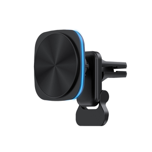 Logotipo personalizado Luz LED 15W Cargador inalámbrico rápido Rotación de 360 ° Enchufe de adsorción estable Magnético para <span class=keywords><strong>iPhone</strong></span> 15 Pro Max Power Bank - Product Image 1
