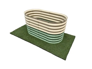 Large Outdoor Oval Raised Garden Bed Planter Galvanised <b>Metal</b> <b>Box</b> <b>for</b> Growing Vegetables Garden Supplies - Product Image 2