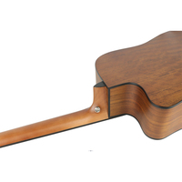 Semua Gitar Akustik Walnut 12 Senar Re Entrant Strings Natural Finish Dapat Dipasang EQ