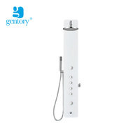 GA007 Nouveau design Colonne de douche cascade en verre trempé blanc Colonne de douche contemporaine Robinet pour salle de bain