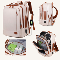 Sac à dos pour ordinateur portable extensible imperméable de qualité professionnelle avec port USB, grande capacité, sacs pour ordinateur portable en Oxford, logo personnalisé pour unisexe