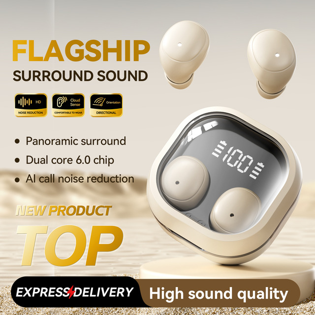 M125 Ultra Soft Sleep Earbuds Invisible In-Ear Wireless Headphones ANC Noise Cancelling Hidden Travel Headset for Side Sleeper