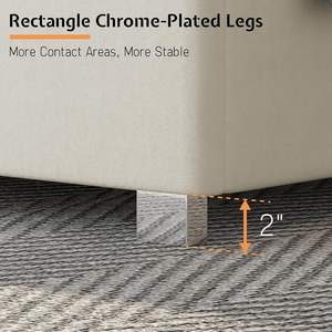 Cadre de <span class=keywords><strong>lit</strong></span> plateforme Jocisland Queen Size avec tête de <span class=keywords><strong>lit</strong></span> haut de 58 pouces, capitonnée en velours, design moderne, cadre en métal, capitonnage en cannelures - Product Image 6