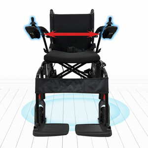 Fauteuil roulant électrique pliable léger KSM-509P pour personnes âgées, handicapées, tout-terrain, voyages hors route, fauteuil roulant motorisé pour hôpital - Product Image 3