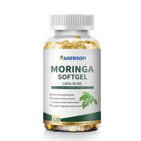 Kapsul Ekstrak Daun Moringa Ausreson OEM ODM, Suplemen Kesehatan Pelangsing Kunyit, Pendukung Kekebalan Tubuh, Kapsul Moringa