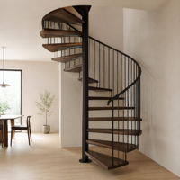Escalier en colimaçon sur mesure avec marches en bois, gain de place, moderne, capacité de charge élevée, pour loft, villa, appartement intérieur